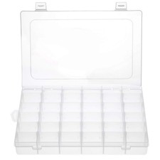 Gospire 36 Grids Clear Plastic Jewelry Box Organizer 36 Grids, Clear-36