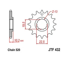 JT Self Cleaning Front Sprocket 520 15T #JTF432.15SC for Suzuki/Kawasaki