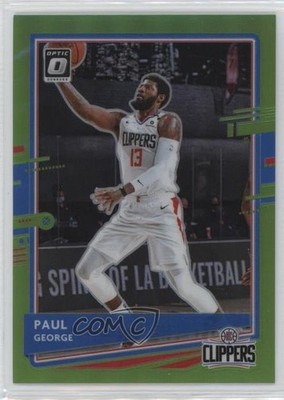 2020-21 Panini Donruss Optic Lime Green Prizm 64/149 Paul George #3 0s9t