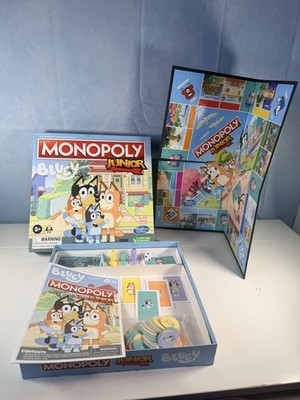 Selten! Hasbro Gaming Monopoly Junior: Bluey Edition Brettspiel - vollständig