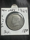 90% Silver 1964 JFK Half Dollar Average Circulated - Single Coin