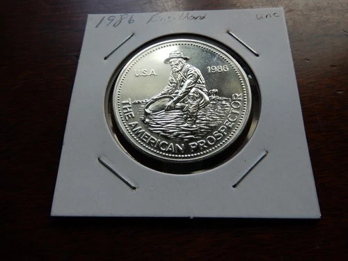1986 SILVER ENGELHARD  PROSPECTOR .999 SILVER ROUND UNC. from original roll