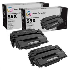 LD 2PK reemplazos para cartucho de tóner HP 55X 55A CE255X HY LaserJet P3015 M551