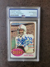 1976 Topps ROOKIE Robert Brazile #424 - PSA/DNA Autograph - Houston Oilers
