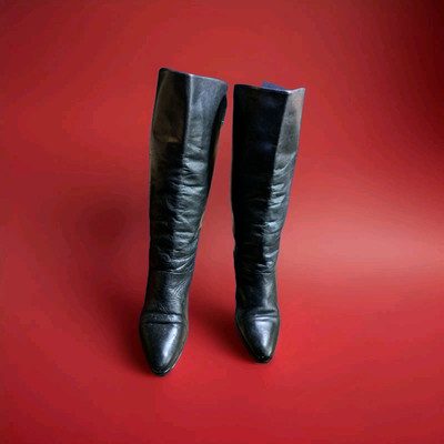 Choice Brand Black Leather Boots Made in Uruguay  Size 7M