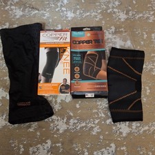 Copper Fit Compression Knee Sleeve Size Large 14"-16" Single Copper Infused