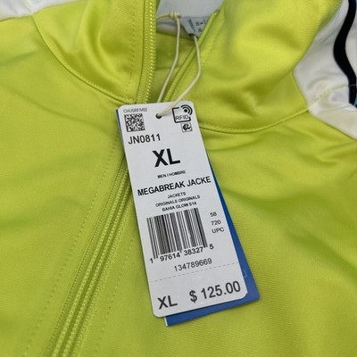 Adidas Originals Adilenium Megabreak Track Jacket Mens XL Yellow