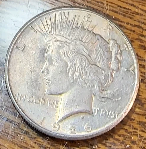 1926 Peace Dollar Nice Original Lightly Toned Very Choice AU CHRC