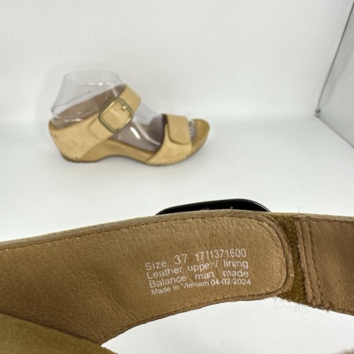 Dansko-Tanya Leather 2 Adj Strap Sandals Women Size 6.5-7 US EUR 37 Tan - Picture 5 of 14