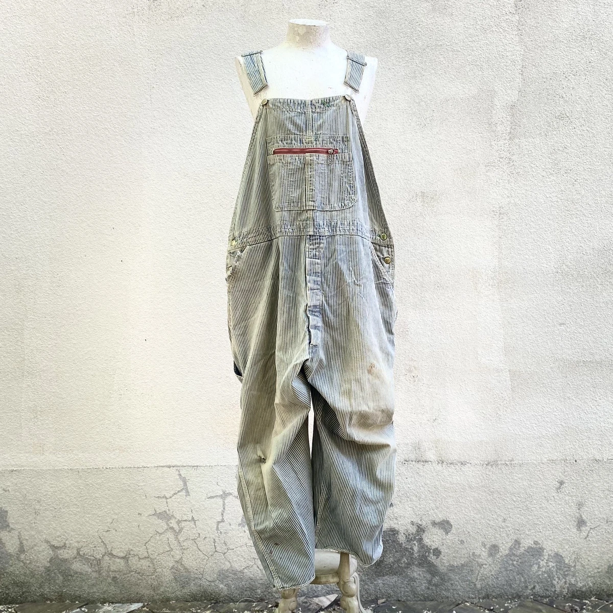 Hickory Stripe Overalls In Men's Vintage Jeans for sale | eBay