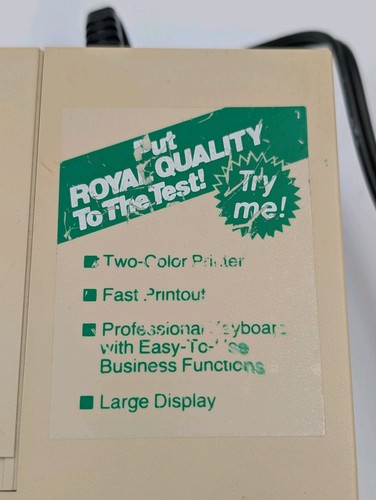 Royal 248 PD II Electronic Printing Calculator Powers On - Untested - Parts Only - Picture 3 of 15