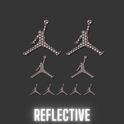 Nike Jumpman Air Jordan Logo Reflective Decals Reflector Stickers Pack
