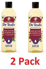 2 Pack Dr Teal's Shea Butter Moisturizing Bath Body Oil, 8.8 fl oz, Scented