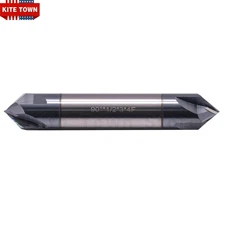 1/2" 4 Flute 90 Degree Solid Carbide Chamfer Mill - Double End - AlTiN Coated