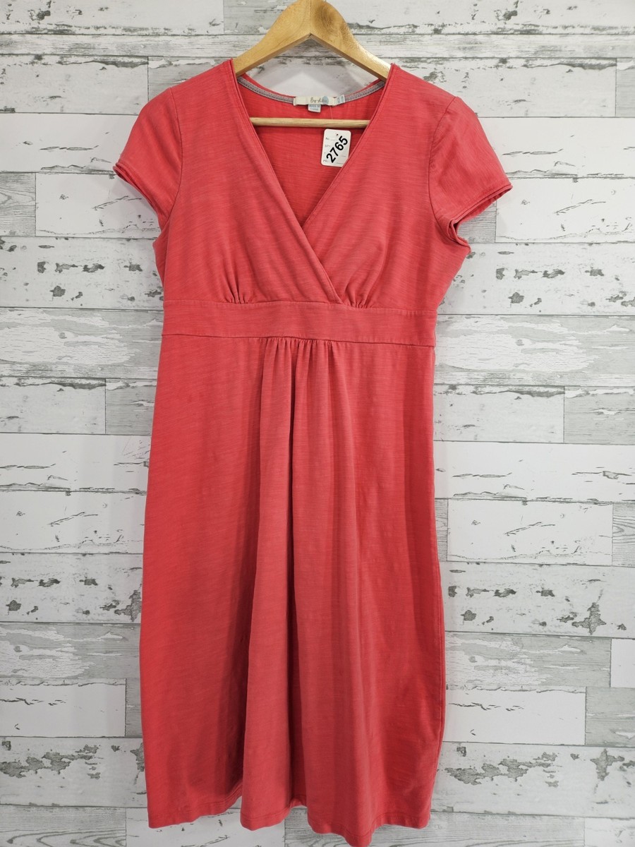 boden casual jersey dress Womens 8 Coral Short Sleeve V Neck The Christmas dress of Size:XXS Petite Furniture150 Imogen 50% Tencel modal.
