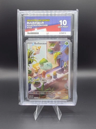 Pokémon Bulbasaur Stellar Crown Illustration Rare + Squirtle ACE 10