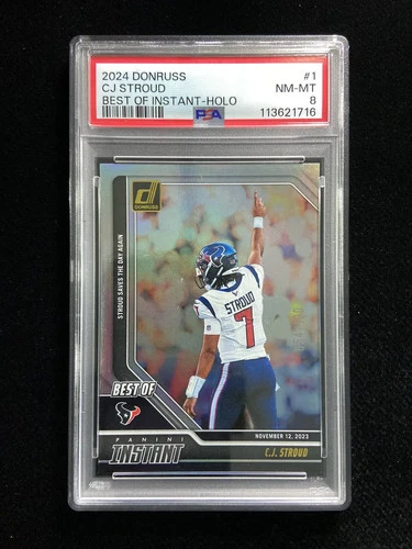 2024 Panini Donruss Best Of Instant Holo #1 C.J. Stroud 54/100 PSA 8 -TR38