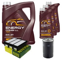 Motor-ÖL 8L Mannol 5W-30 Combi LL+MANN-FILTER FüR Kia Cee'd Sw Ed 2.0 Crdi 140