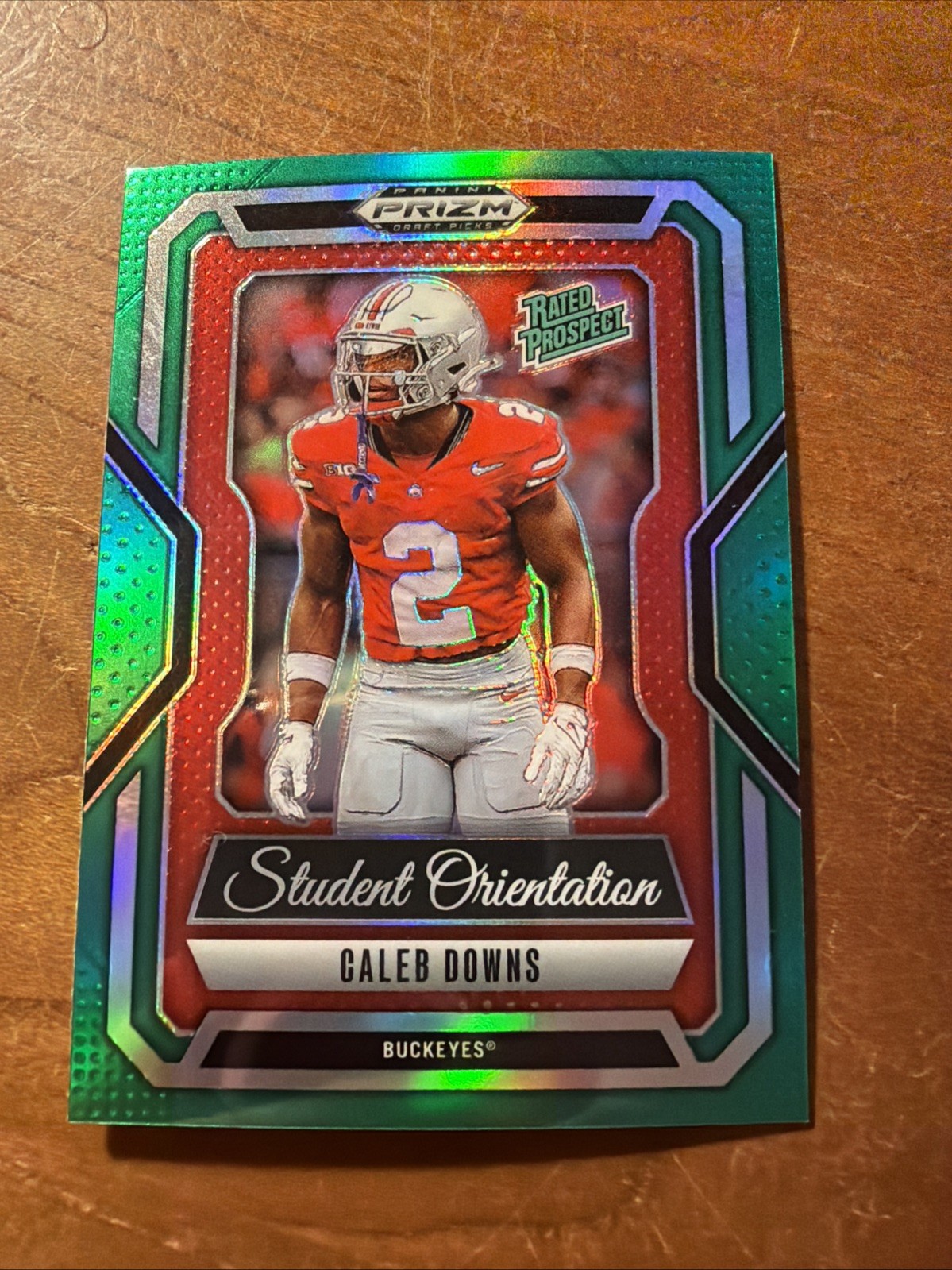 2025 Panini Prizm Draft Picks - Student Orientation Caleb Downs #1 Green Prizm