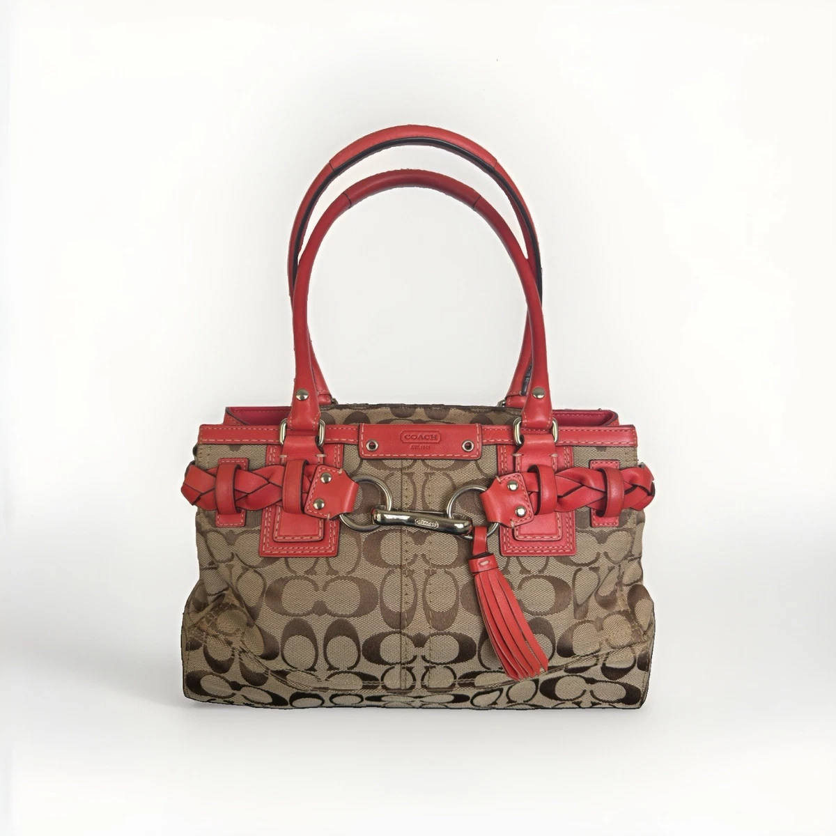 バッグ Vintage COACH Hampton Satchel Handbag COACH HAMPTONS 
