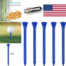 Golf Tees 3.25 Inch Blue Wooden 100 Count Durable Natural Material for Precision