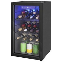 HOMCOM 24 Bottle Wine Cooler, 68L Freestanding Drinks Wine Fridge