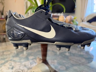 Nike Total 90 Shoot FG II Soccer Cleats Mens 7.5 Blue Lace Shoes 316246-411 VTG