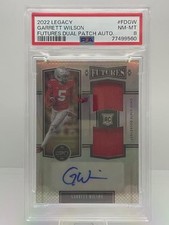 2022 Legacy - Garrett Wilson - Rookie Futures Dual Patch Auto Silver - /199 PSA8