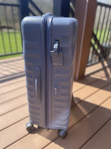 Tumi 19 grados internacional expandible 4 ruedas azul texturizado 147679-A226 - Imagen 2 de 11