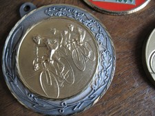 Médaille Ancienne Vélo Cycliste - Bronze - 6 Cm - Collection