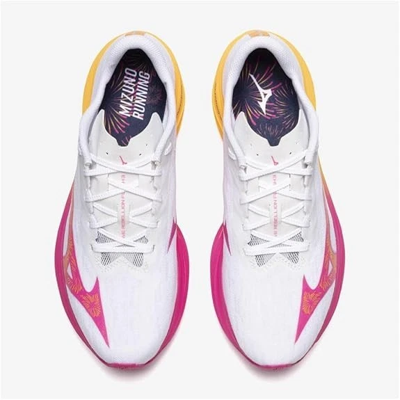 Mizuno Zapatos para Correr WAVE REBELION FLASH3 HANABI PACK J1GC2517 Blanco RosaNaranja Foto 2 de 4