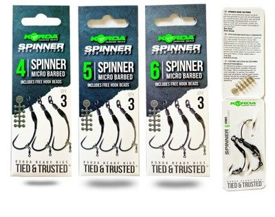 Korda Spinner Hakenabschnitte Spinner fertig gebunden Hakenabschnitte 4 5 6 (insgesamt 9)