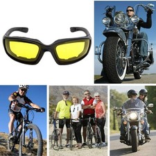 NEW Sun Glasses Driving Motorcycle Riding Cycling Yellow Goggles Wind Resistant