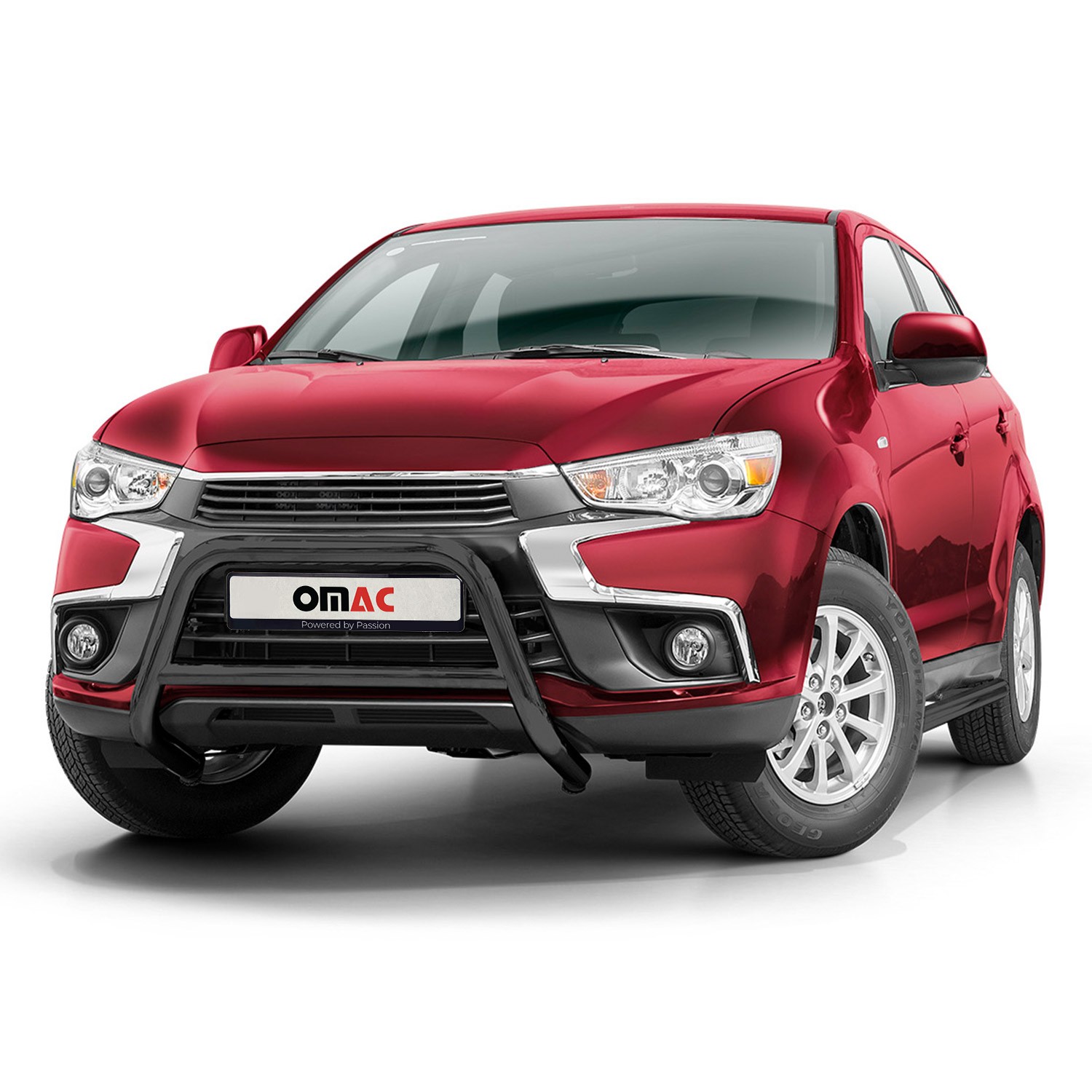 Pare-buffle pour Mitsubishi ASX 2017-2021 acier inox noir contre rayures de choc
