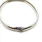 Estate Italian Sterling Silver 7.5" Omega Bracelet Safety Clasp 14.9g Patina — photo 6
