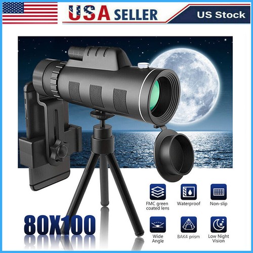 Day / Night Vision 80x100 Zoom HD Monocular Starscope Monocular