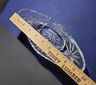 Vintage Hazel Atlas Prescut Clear Glass Small Boat Oblong Dish Star & Fan — photo 4
