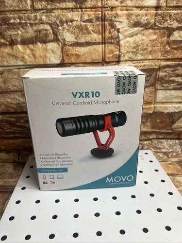 Movo VXR10 Universal Cardioid Condenser Video Microphone with Shock Mount NOB
