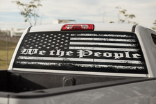 Truck Decal Back Window - We The People - Perforated Vinyl Tbw042
