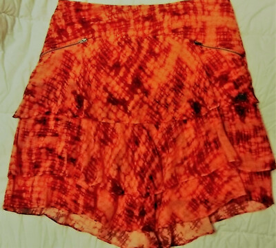 Jupe Femme ÉT COMPAGNIE – Orange – Taille 42 – Style à Volants