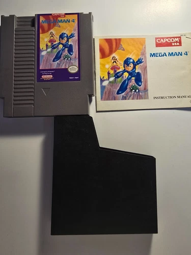 Mega Man 4 (Nintendo Entertainment System, 1992) with manual ~ Authentic 