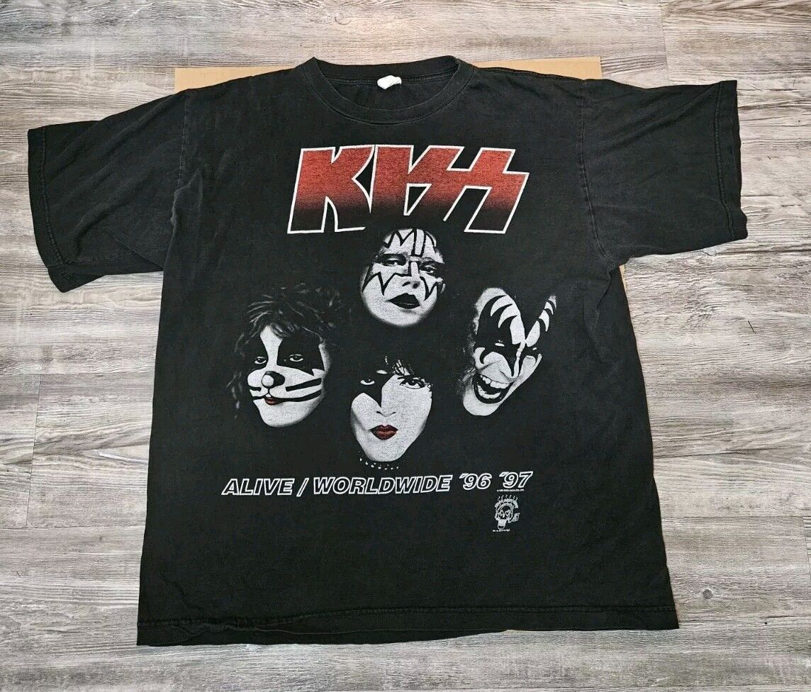 Champ Printed Vintage 1996 Kiss Alive/Worldwide 9… - image 1