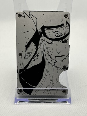Naruto & Kakashi Metal Minimalist Wallet Card Case From Naruto Shippuden Anime