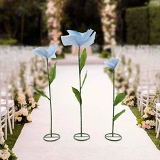 3PC Blue Large Artificial Flower For Fake Bouquet Wedding Home Party Decoration