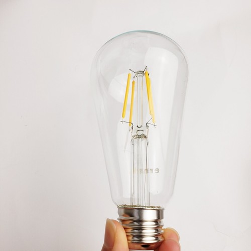 (Set Of 4) 4 Watt (40 Watt Equivalent) ST64 LED Dimmable Light Bulbs, Warm Light - Picture 2 of 4