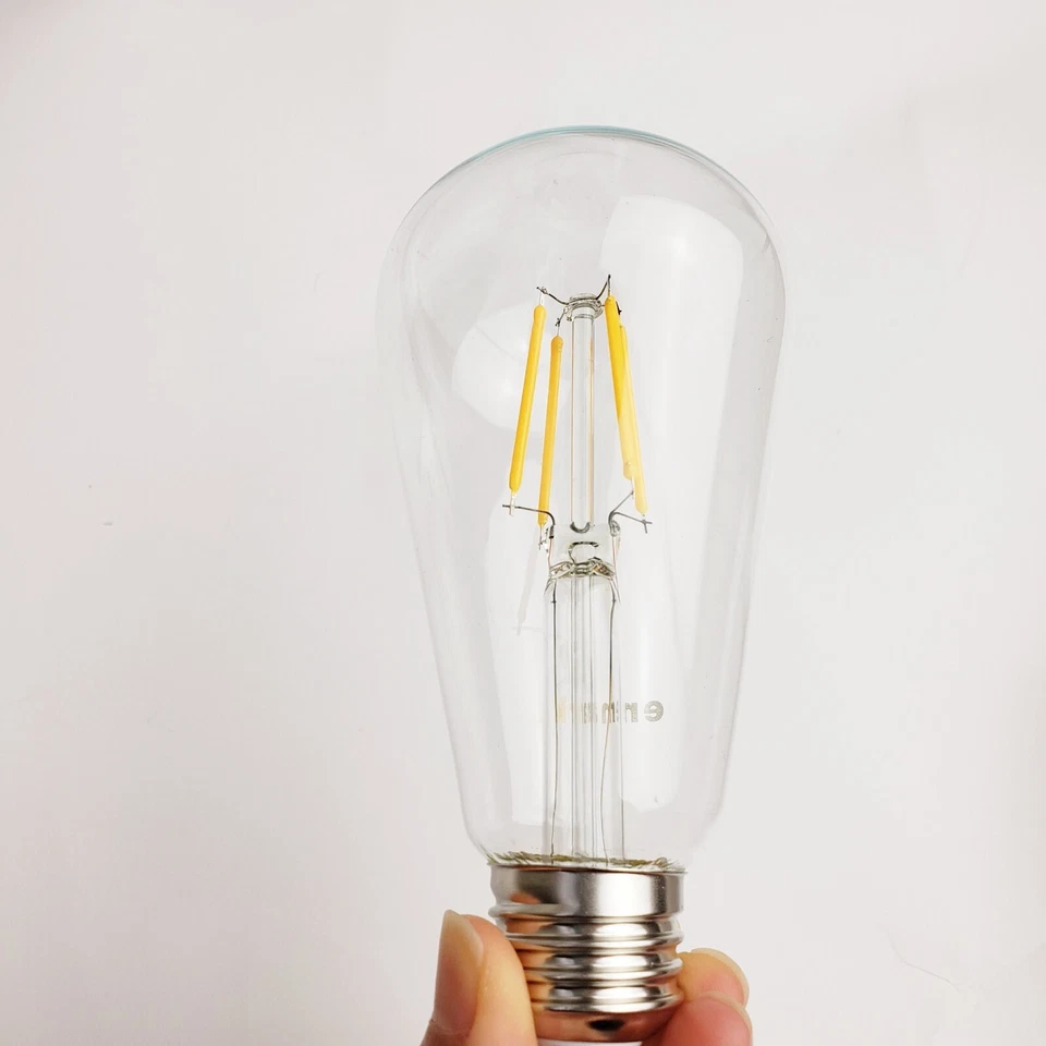 (Set Of 4) 4 Watt (40 Watt Equivalent) ST64 LED Dimmable Light Bulbs, Warm Light - Image 2 of 4