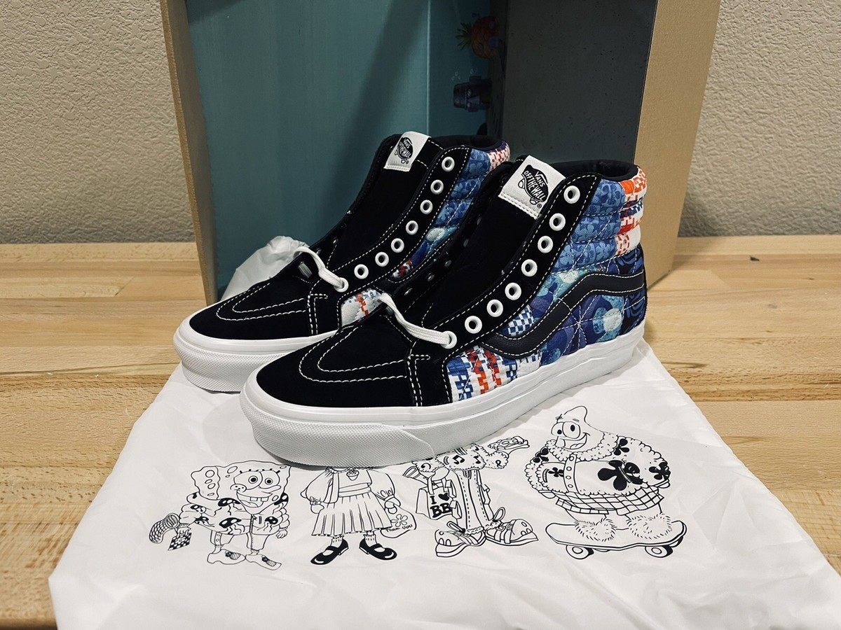 VANS Sk8-HI Spongebob Sandy Liang Patchwork Men's US 8 VANS Sk8-HI Spongebob Sandy Liang Patchwork Men's US 8