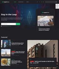 Crypto News Website Design with Free VPS Web Hosting and Installation