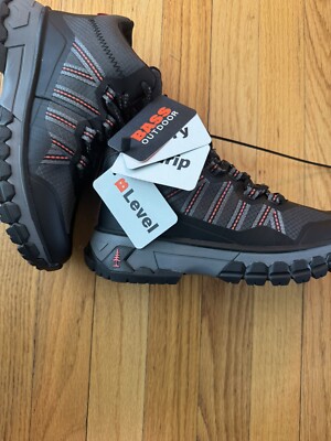 BASS OUTDOOR MENS SIZE 6 PEAK WEBBING HIKER ASPHALT WATER 