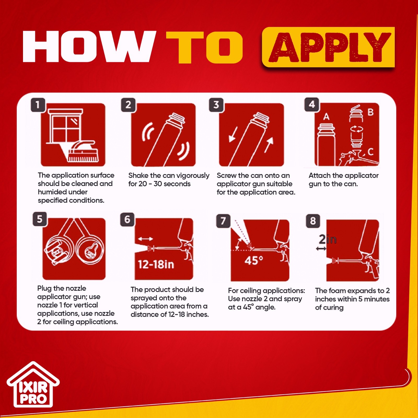 Mega Size Spray Foam Insulation Can (3x30 oz. / 850 g) Expanding Foam Sealant